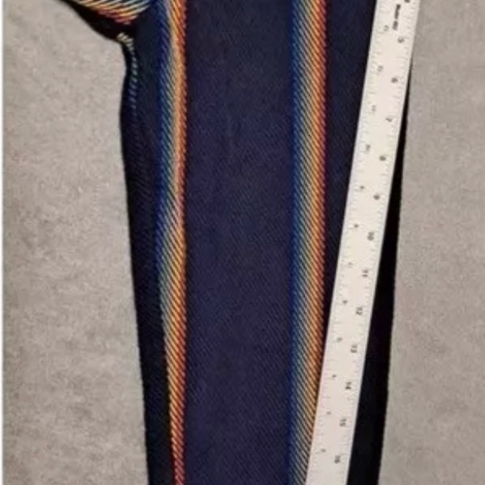 New Outerknown Blanket Shirt Mens Medium Blue Rainbow Stripe Organic Cotton-$148 - Picture 14 of 14